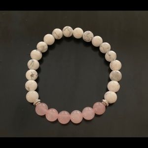 Rose Quartz and White Howlite Bracelet